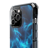 Blue Electric Flame Magnetic Clear Phone Case