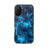 Blue Electric Flame Magnetic Clear Phone Case