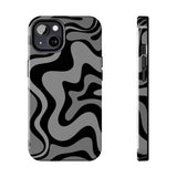 Grey Retro Swirl Tough Phone Cases