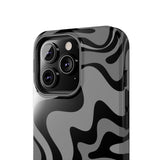 Grey Retro Swirl Tough Phone Cases