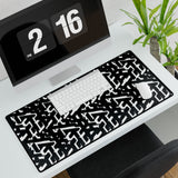 Monochrome Geometric Desk Mat — Black & White Modern Mousepad