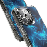 Blue Electric Flame Magnetic Clear Phone Case