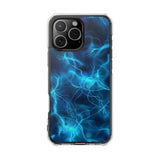 Blue Electric Flame Magnetic Clear Phone Case