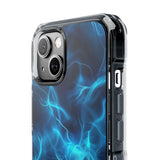 Blue Electric Flame Magnetic Clear Phone Case