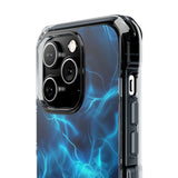Blue Electric Flame Magnetic Clear Phone Case