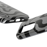Grey Retro Swirl Tough Phone Cases