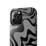 Grey Retro Swirl Tough Phone Cases