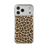 Leopard Print Magnetic Clear Phone Case — Impact-Resistant Transparent Case