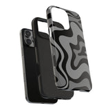 Grey Retro Swirl Tough Phone Cases