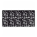 Monochrome Geometric Desk Mat — Black & White Modern Mousepad