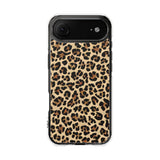 Leopard Print Magnetic Clear Phone Case — Impact-Resistant Transparent Case