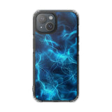 Blue Electric Flame Magnetic Clear Phone Case
