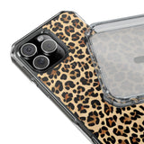 Leopard Print Magnetic Clear Phone Case — Impact-Resistant Transparent Case