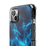 Blue Electric Flame Magnetic Clear Phone Case