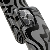 Grey Retro Swirl Tough Phone Cases