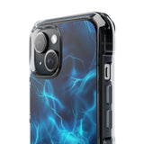 Blue Electric Flame Magnetic Clear Phone Case