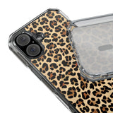 Leopard Print Magnetic Clear Phone Case — Impact-Resistant Transparent Case