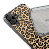 Leopard Print Magnetic Clear Phone Case — Impact-Resistant Transparent Case