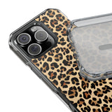 Leopard Print Magnetic Clear Phone Case — Impact-Resistant Transparent Case