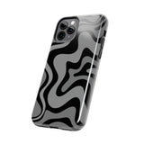 Grey Retro Swirl Tough Phone Cases