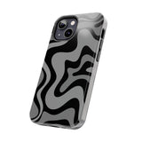 Grey Retro Swirl Tough Phone Cases