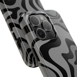Grey Retro Swirl Tough Phone Cases