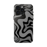 Grey Retro Swirl Tough Phone Cases