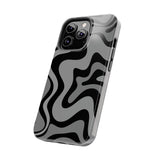 Grey Retro Swirl Tough Phone Cases