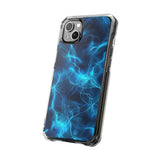 Blue Electric Flame Magnetic Clear Phone Case