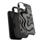 Grey Retro Swirl Tough Phone Cases