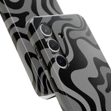 Grey Retro Swirl Tough Phone Cases