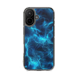 Blue Electric Flame Magnetic Clear Phone Case