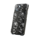 Skull Pattern Magnetic Clear Phone Case – Shockproof Impact Protection