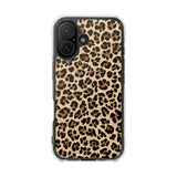 Leopard Print Magnetic Clear Phone Case — Impact-Resistant Transparent Case
