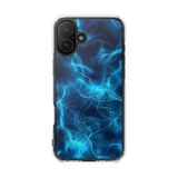 Blue Electric Flame Magnetic Clear Phone Case