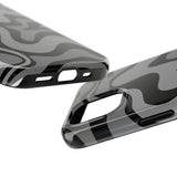 Grey Retro Swirl Tough Phone Cases