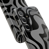 Grey Retro Swirl Tough Phone Cases