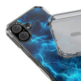 Blue Electric Flame Magnetic Clear Phone Case