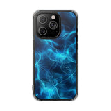 Blue Electric Flame Magnetic Clear Phone Case