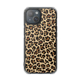 Leopard Print Magnetic Clear Phone Case — Impact-Resistant Transparent Case