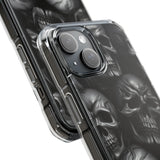 Skull Pattern Magnetic Clear Phone Case – Shockproof Impact Protection