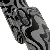 Grey Retro Swirl Tough Phone Cases