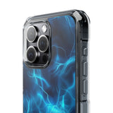 Blue Electric Flame Magnetic Clear Phone Case
