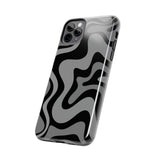 Grey Retro Swirl Tough Phone Cases