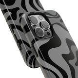 Grey Retro Swirl Tough Phone Cases