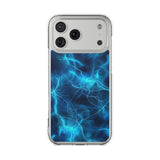 Blue Electric Flame Magnetic Clear Phone Case