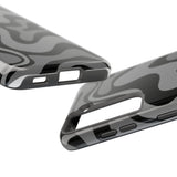 Grey Retro Swirl Tough Phone Cases