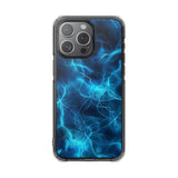 Blue Electric Flame Magnetic Clear Phone Case