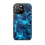 Blue Electric Flame Magnetic Clear Phone Case