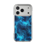 Blue Electric Flame Magnetic Clear Phone Case